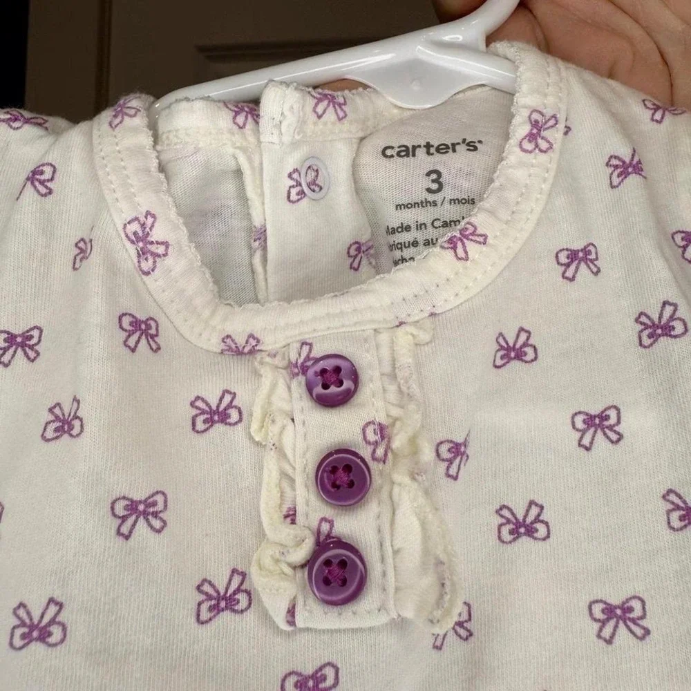 Carters Girls Bow Romper Dress Size‎ 3 Months